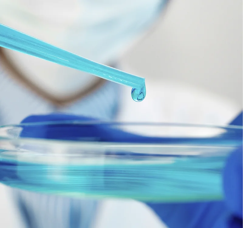 Test in lavoratorio di un prodotto su un piatto Petri
